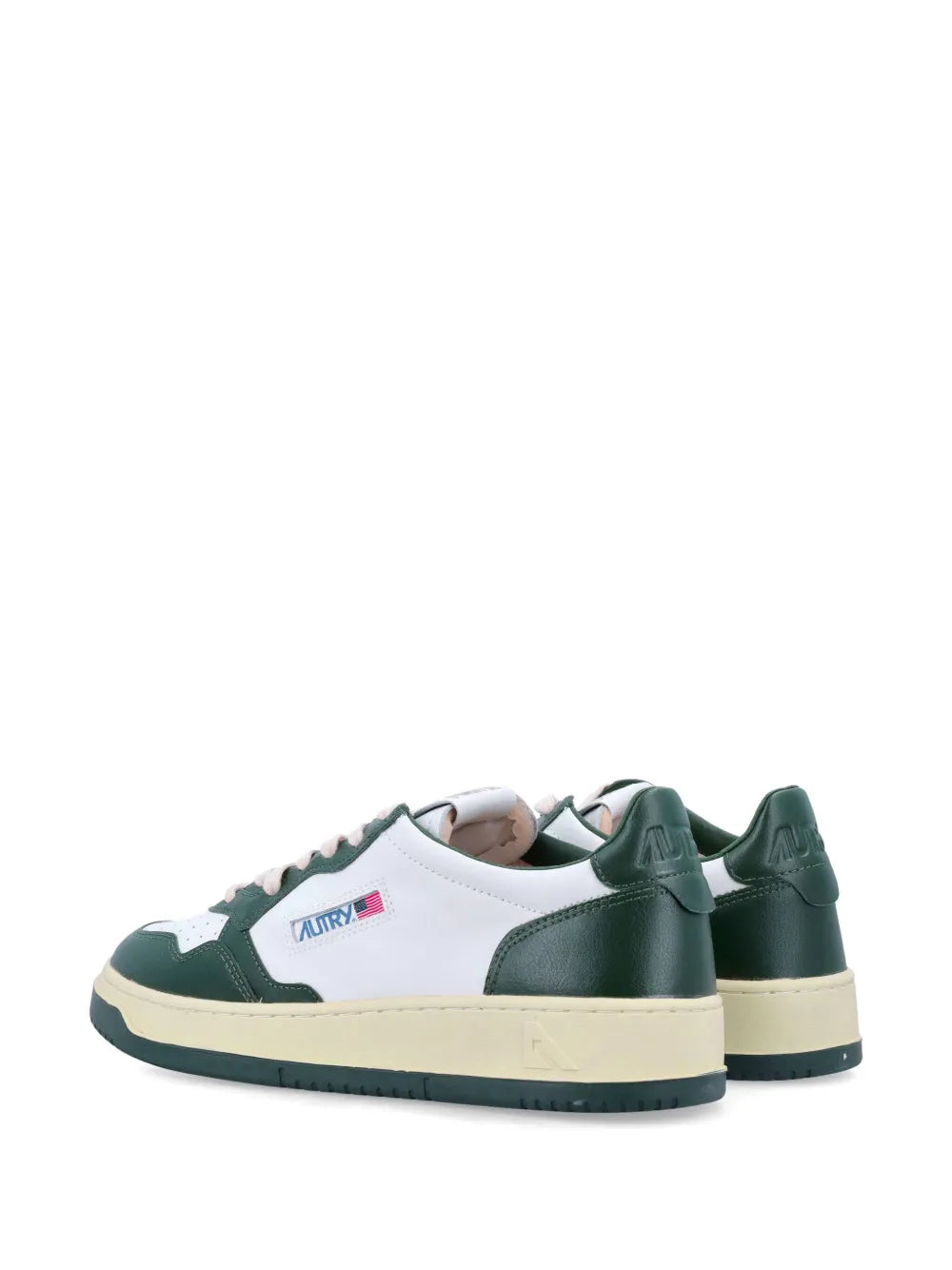 Exclusive Autry Medalist Sneakers — White/Green — Size US M 7.5 - US W 9 — Back View