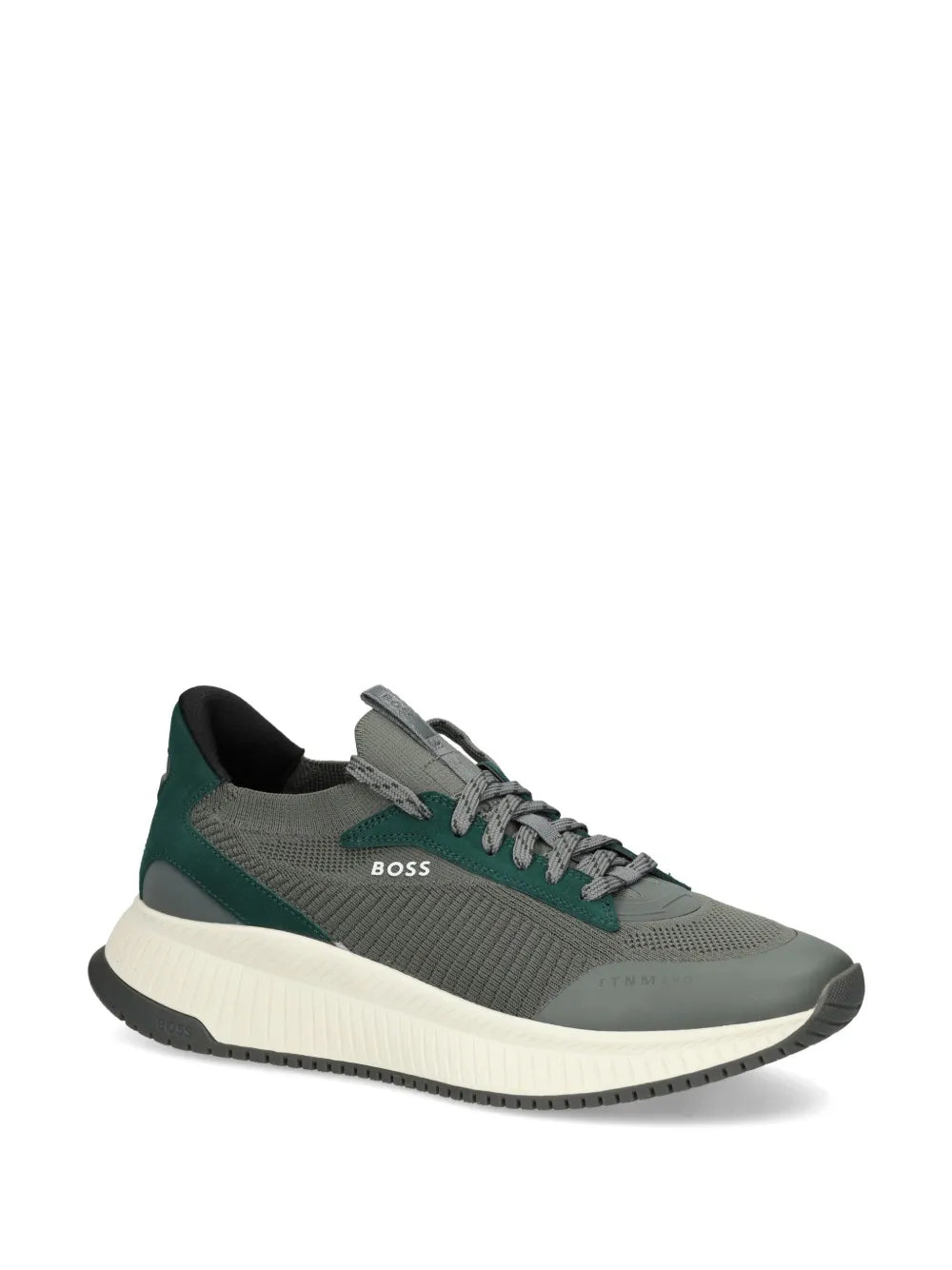 Exclusive Boss Evo Slon Low-Top Sneakers — Green — Size US M 6.5 - US W 8 — Side View