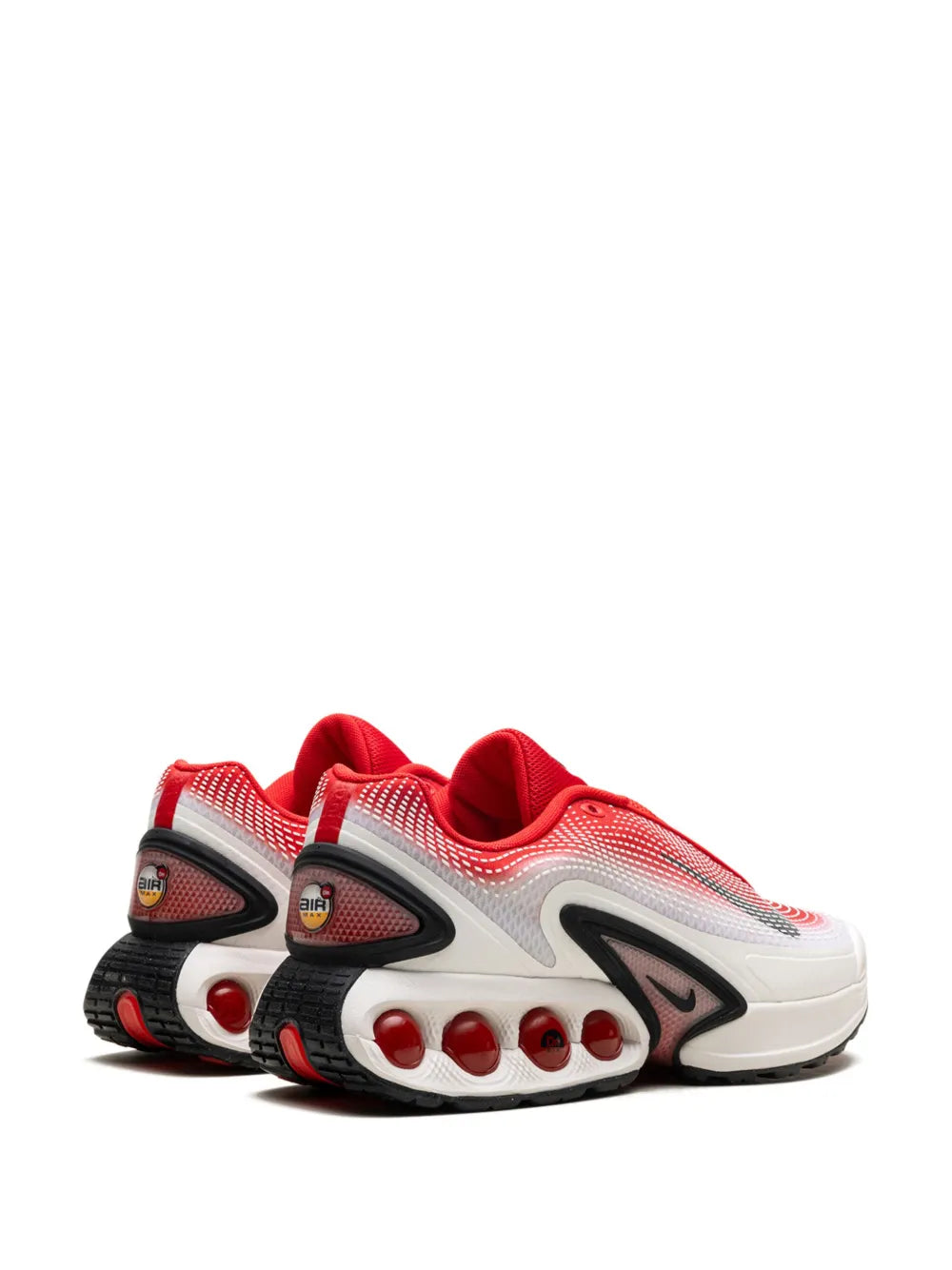 Exclusive Air Max Dn Se University Red Sneakers — Black/University Red/White — Size US M 7.5 - US W 9 — Back View