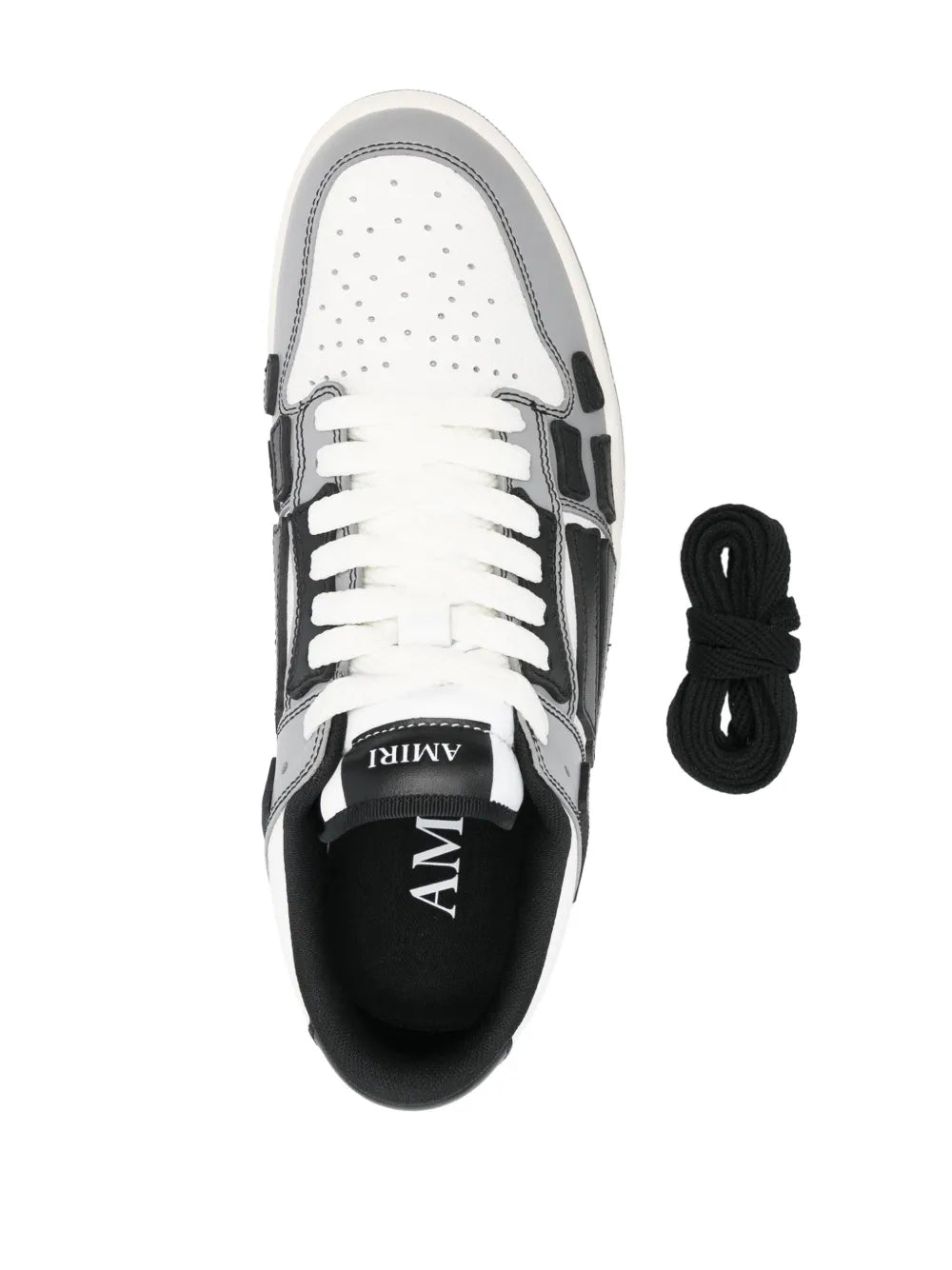 Exclusive Amiri Varsity Skel Sneakers — White — Size US M 10.5 - US W 12 — Top View