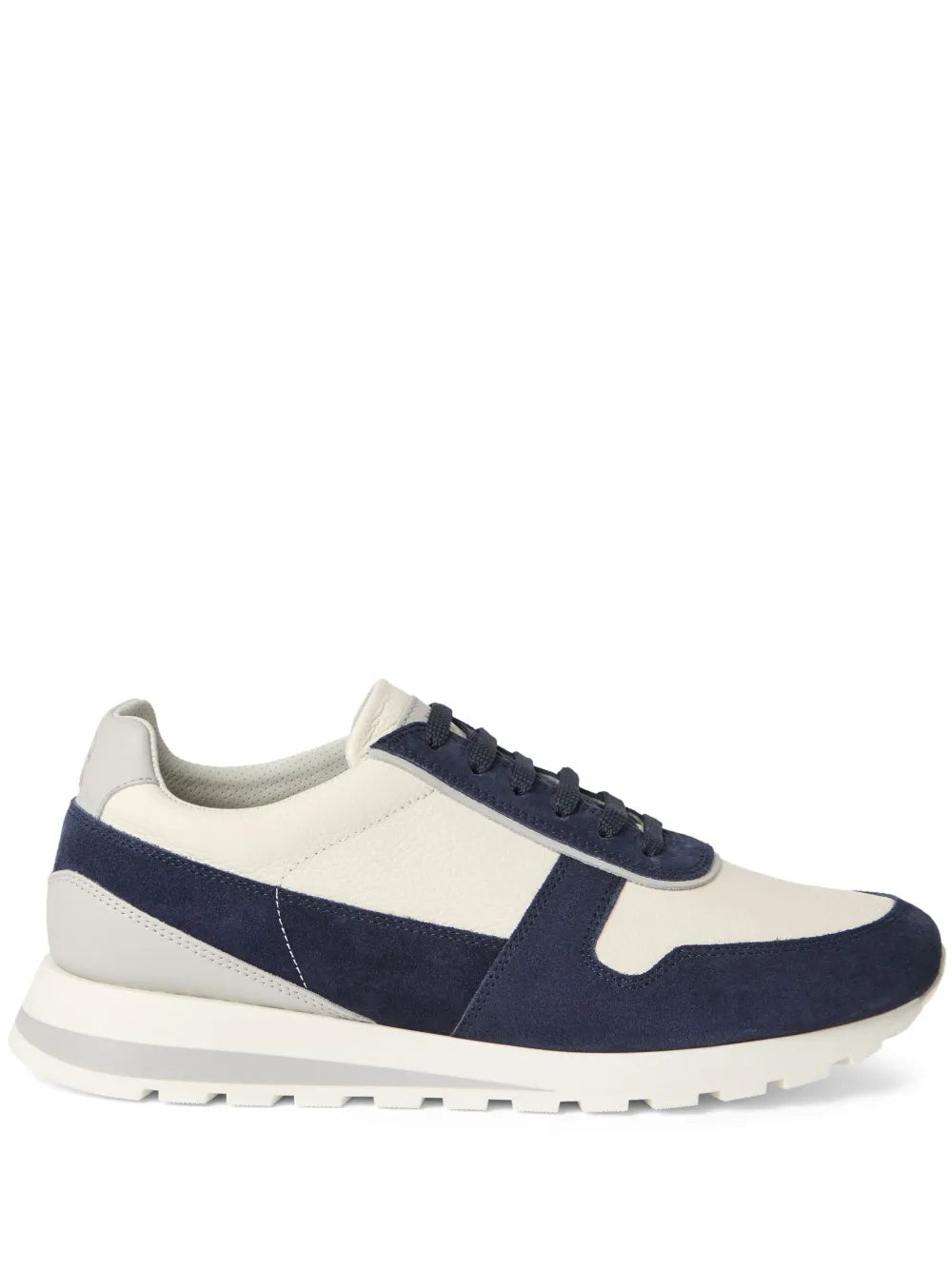 Exclusive Brunello Cucinelli Panelled Sneakers — Navy Blue — Size US M 10.5 - US W 12 — Front View