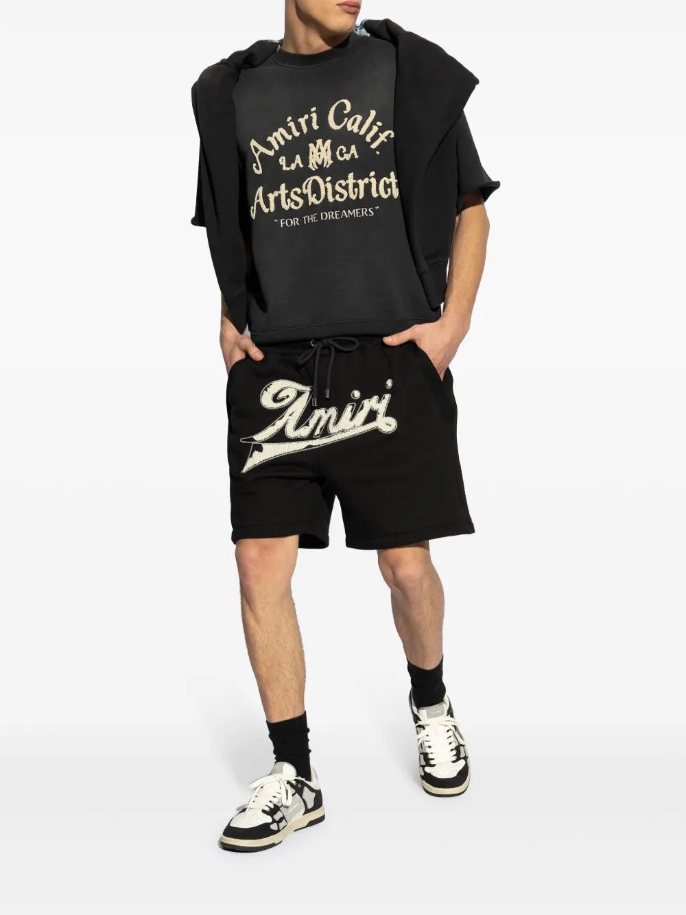Exclusive Amiri Skel Top Sneakers — Black — Size US M 9 - US W 10.5 — Lifestyle View