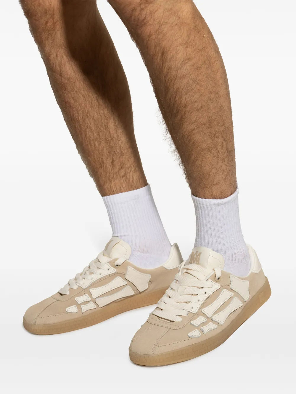 Exclusive Amiri Pacific Bones Sneakers — Beige — Size US M 5.5 - US W 7 — Lifestyle View