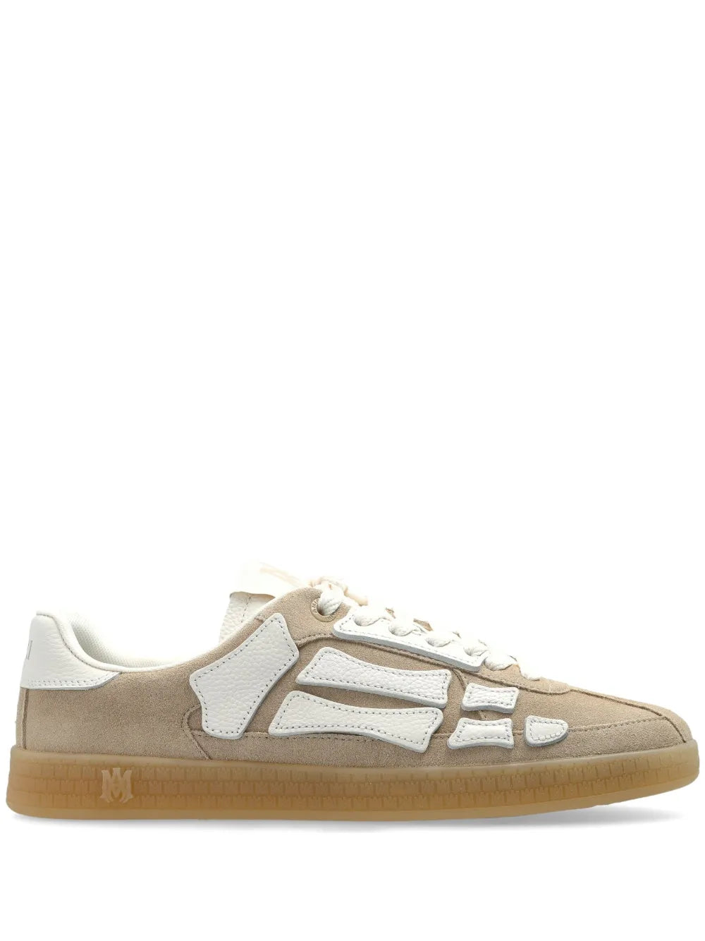 Exclusive Amiri Pacific Bones Sneakers — Beige — Size US M 5.5 - US W 7 — Front View