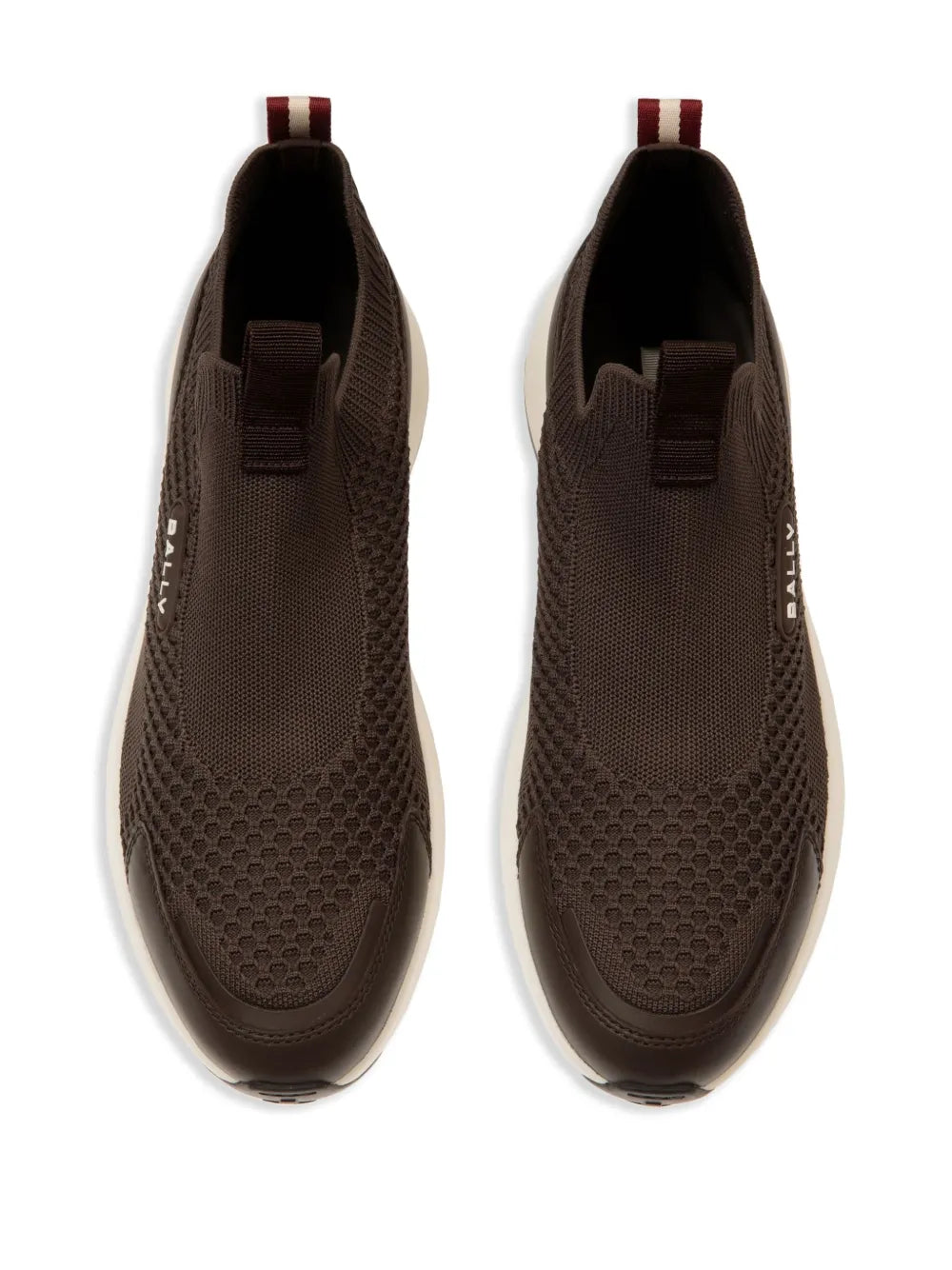 Exclusive Bally Outline Sneakers — Coffee Brown — Size US M 4.5 - US W 6 — Top View
