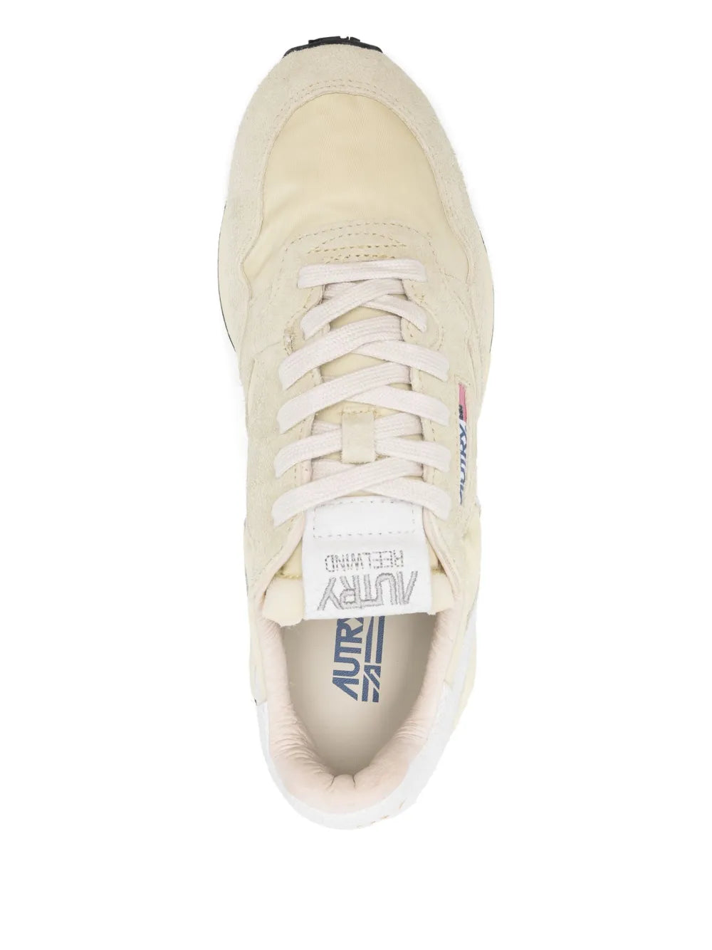 Exclusive Autry Reelwind Sneakers — Light Beige — Size US M 6 - US W 7.5 — Top View