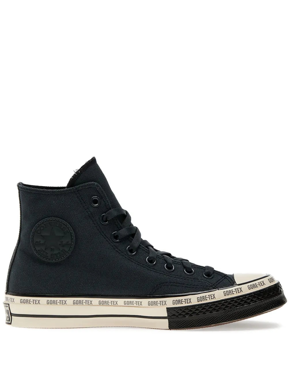 Exclusive Converse Chuck 70 Gtx High-Top Canvas Sneakers — Black — Size US M 10 - US W 11.5 — Front View