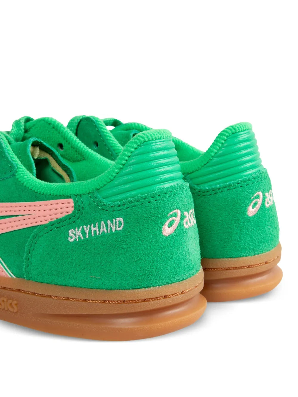 Exclusive Asics Skyhand Og Sneakers — Lime Green — Size US M 4 - US W 5.5 — Back View