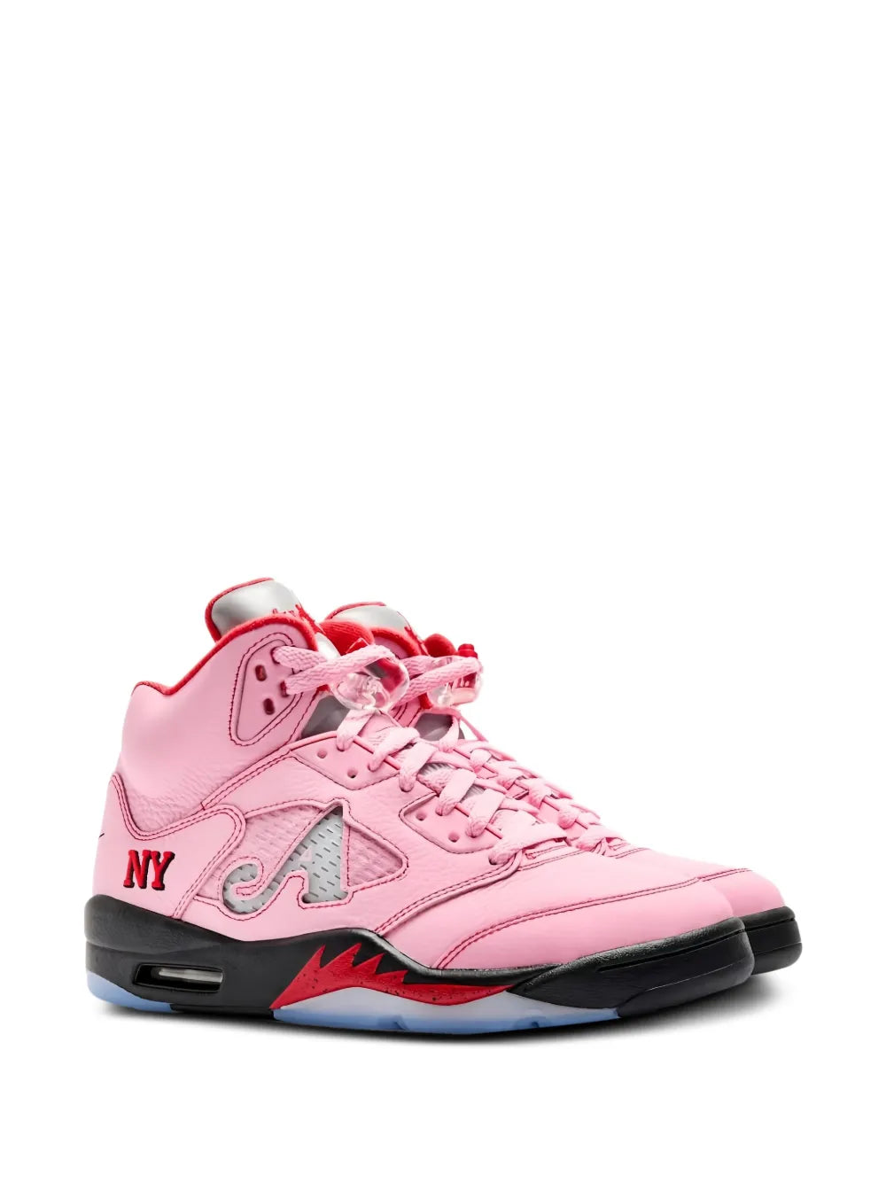 Exclusive Air Jordan 5 Sneakers — Pink — Size US M 6 - US W 7.5 — Side View