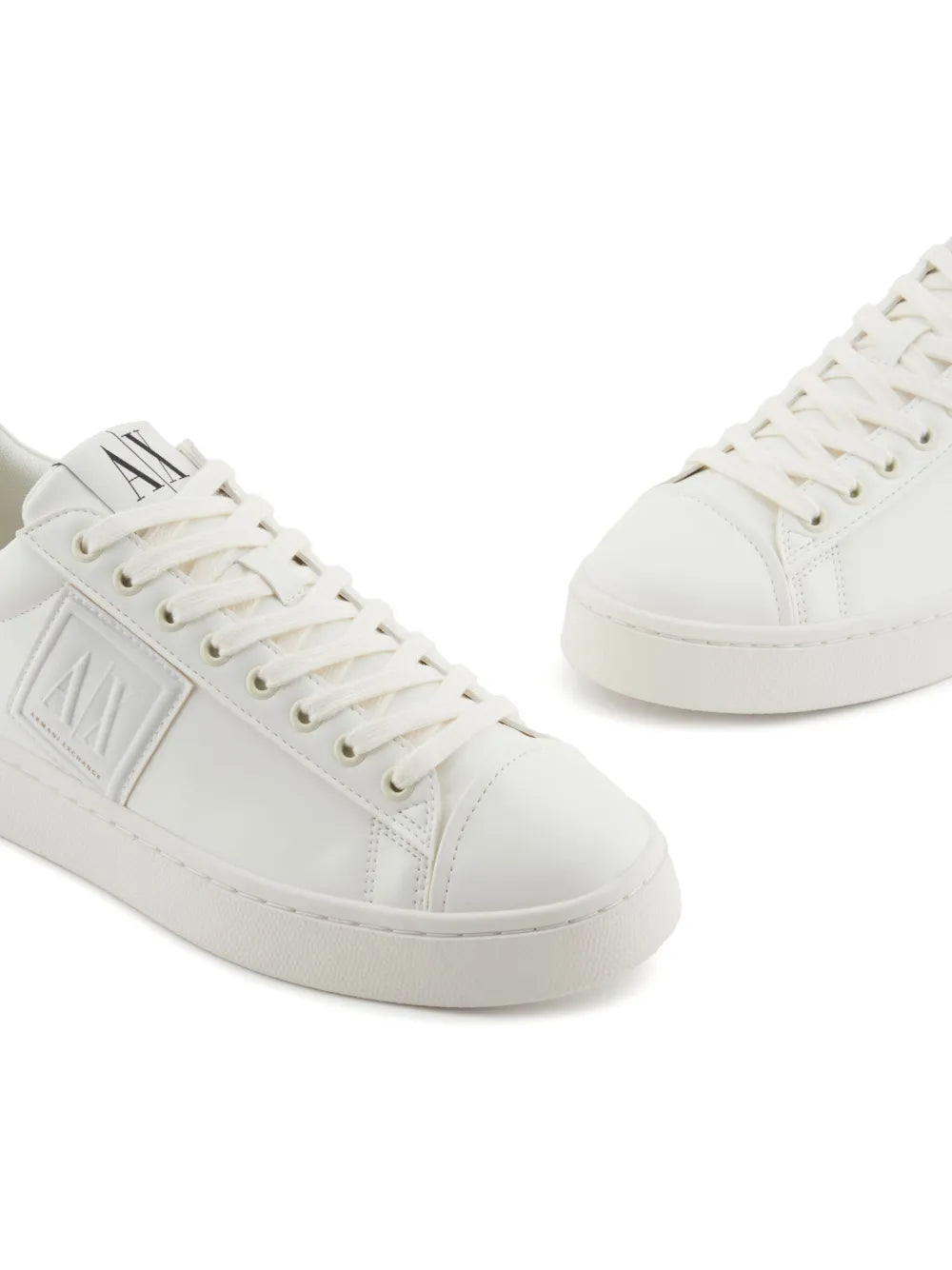 Exclusive Armani Exchange Logo Trainers — White — Size US M 8.5 - US W 10 — Detail View
