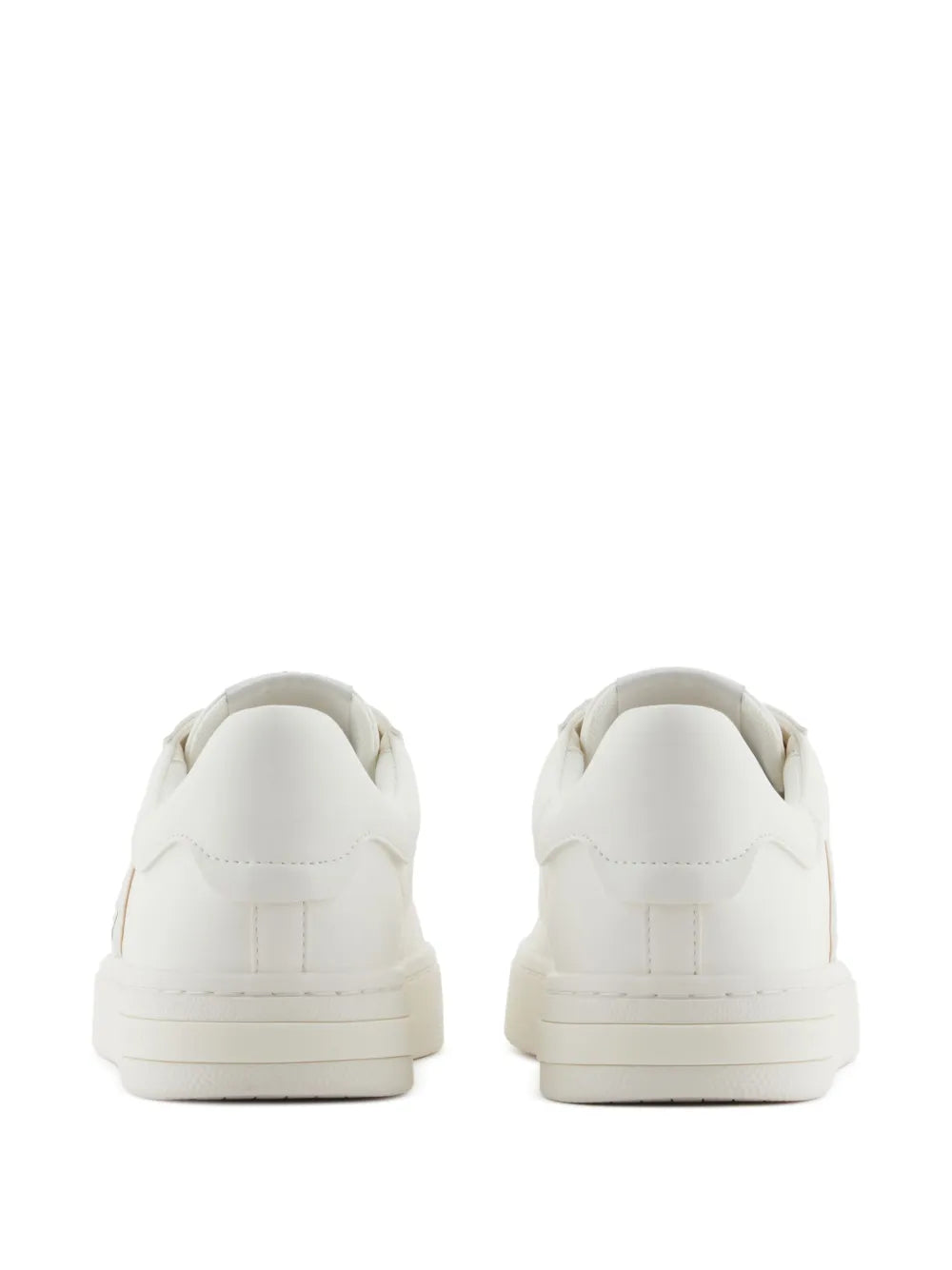Exclusive Armani Exchange Logo Trainers — White — Size US M 8.5 - US W 10 — Back View