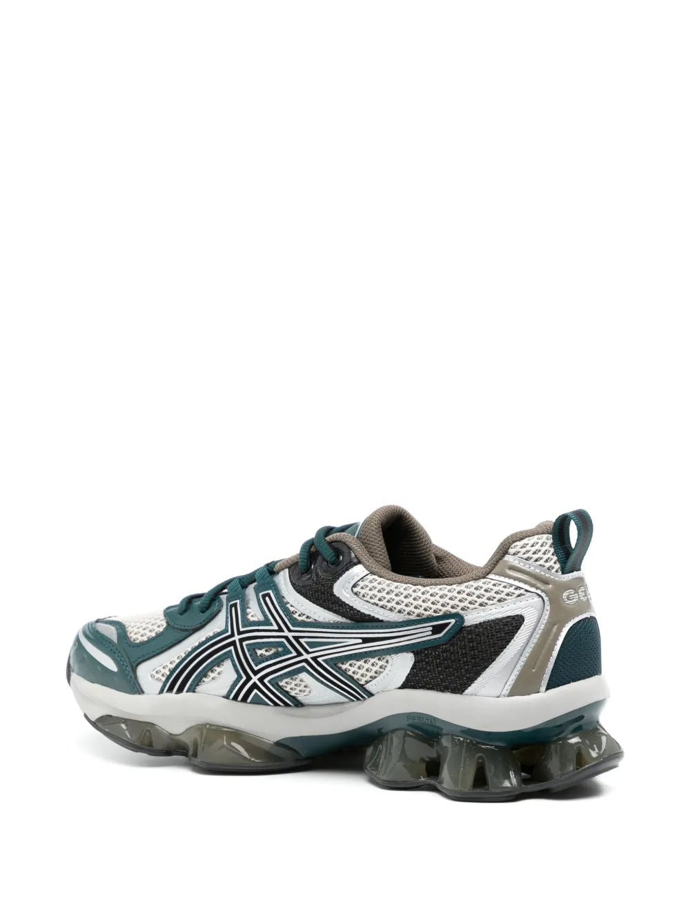 Exclusive Asics Gel-Quantum Kinetic Sneakers — Dark Green — Size US M 9 - US W 10.5 — Back View