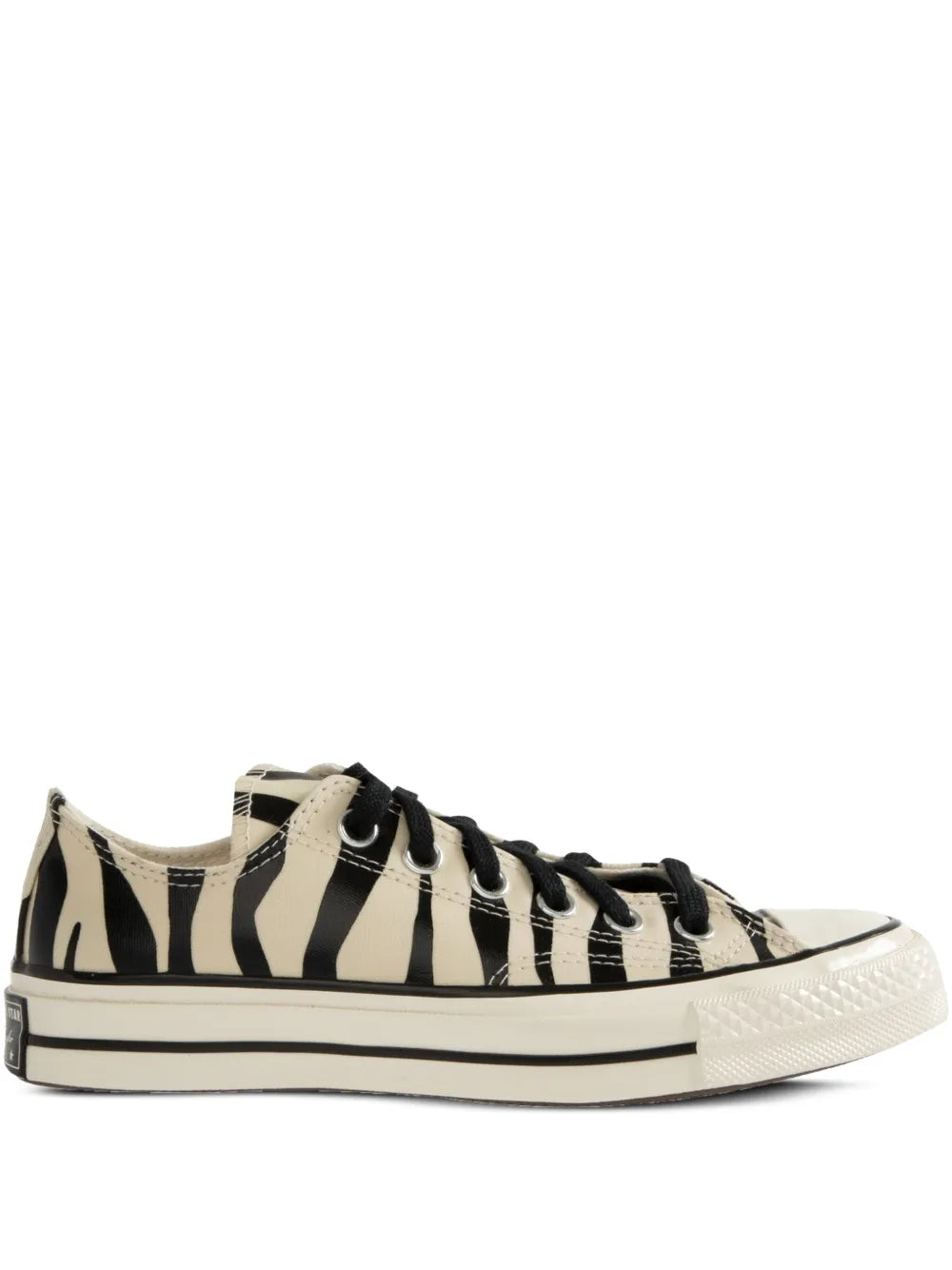 Exclusive Converse Zebra Pattern Trainers — Light Beige — Size US M 10 - US W 11.5 — Front View