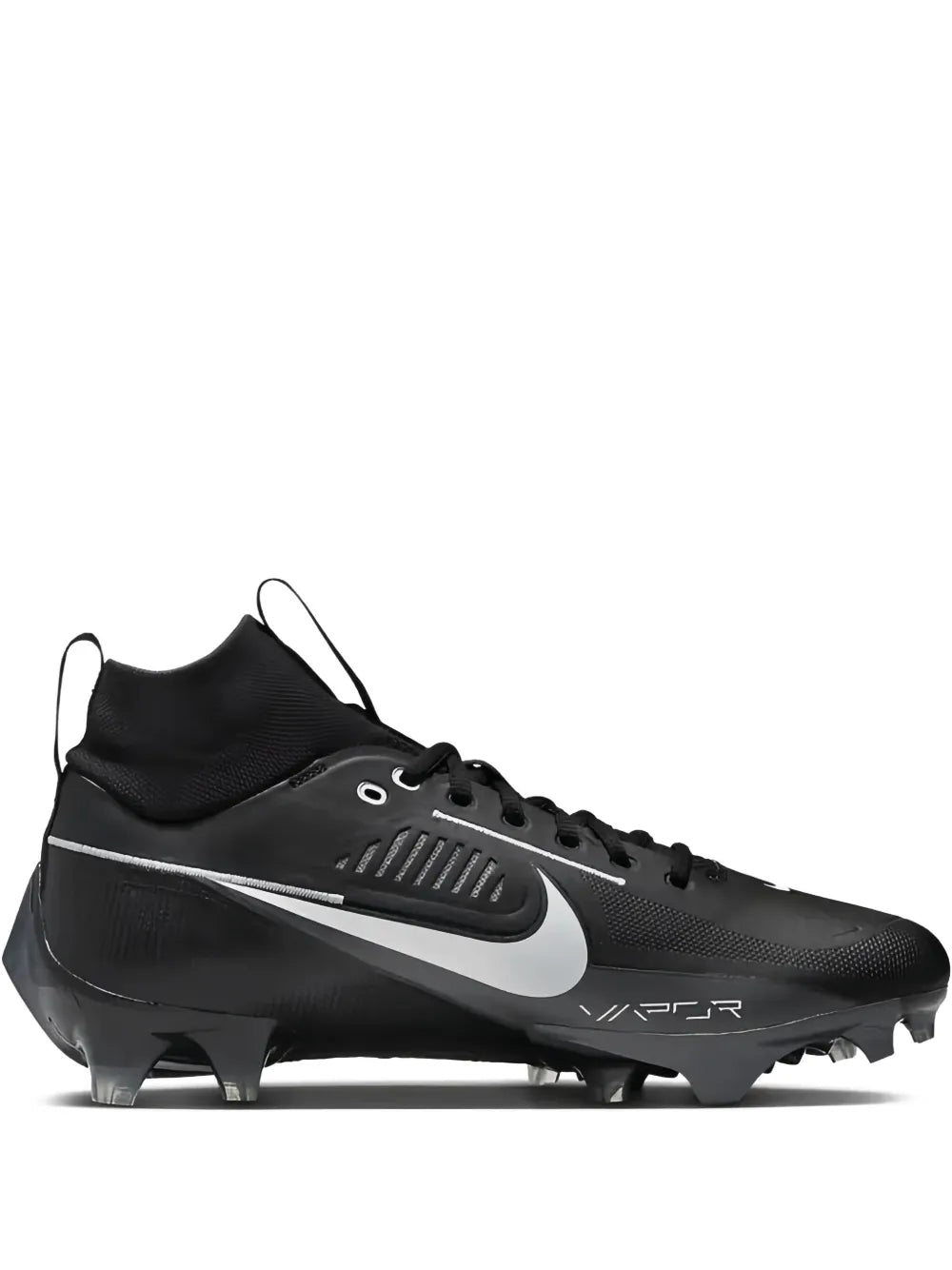 Exclusive Nike Vapor Edge Pro 360 2 Black7Iron Grey/White Cleats — Black — Size US M 11 - US W 12.5 — Front View