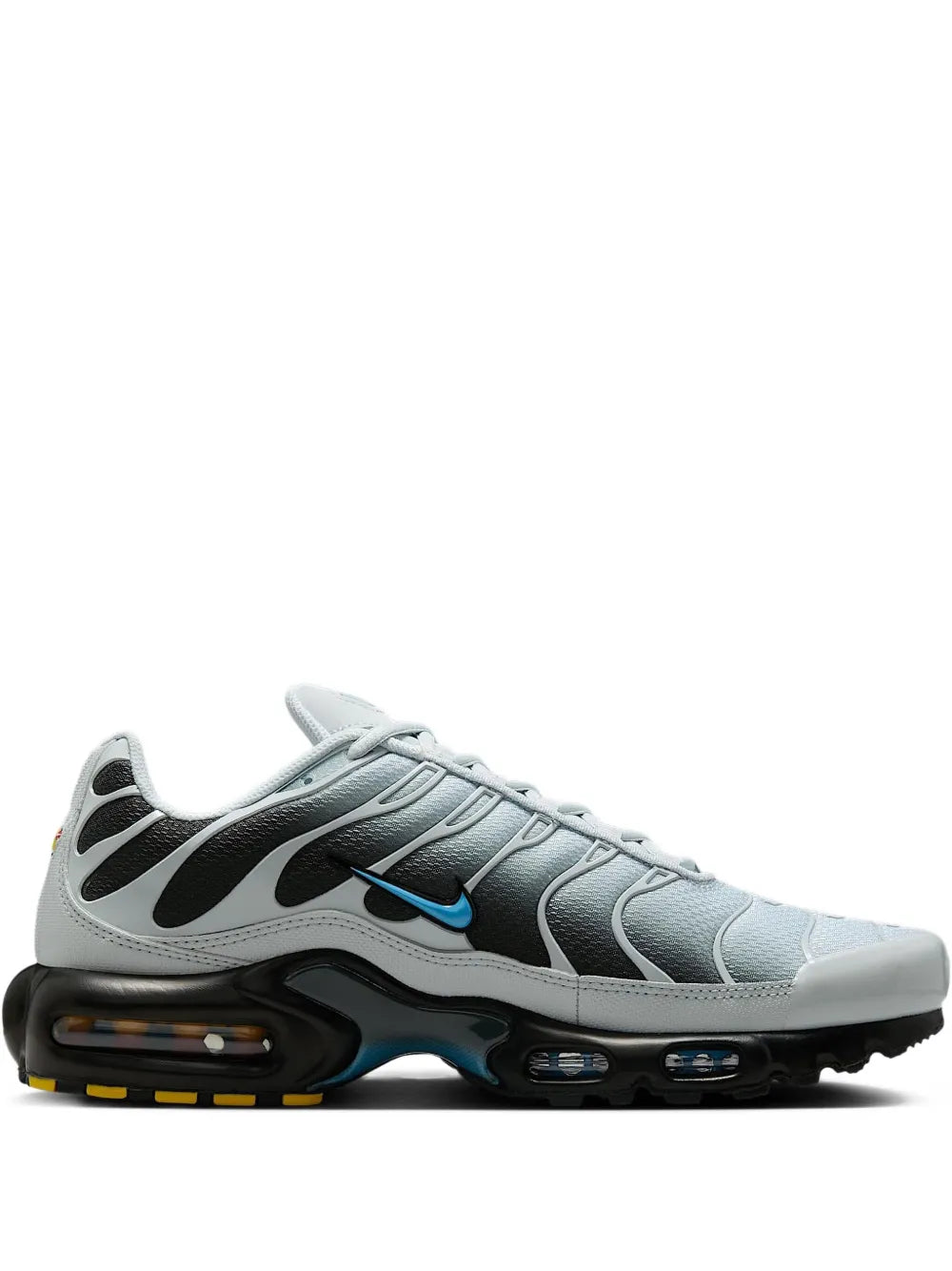 Exclusive Air Max Plus Grey University/Blue Black Sneakers — Silver-Tone — Size US M 5.5 - US W 7 — Front View