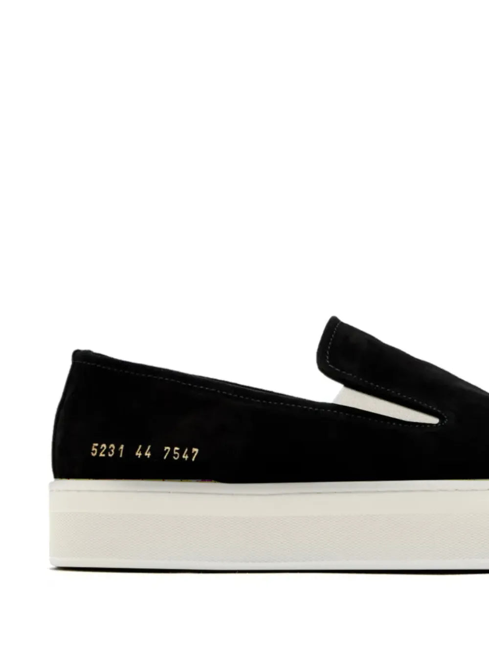 Exclusive Common Projects Suede Sneakers — Black — Size US M 7 - US W 8.5 — Side View