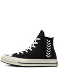 Exclusive Converse Chuck 70 Crafted Laces Sneakers — Black — Size US M 10 - US W 11.5 — Front View
