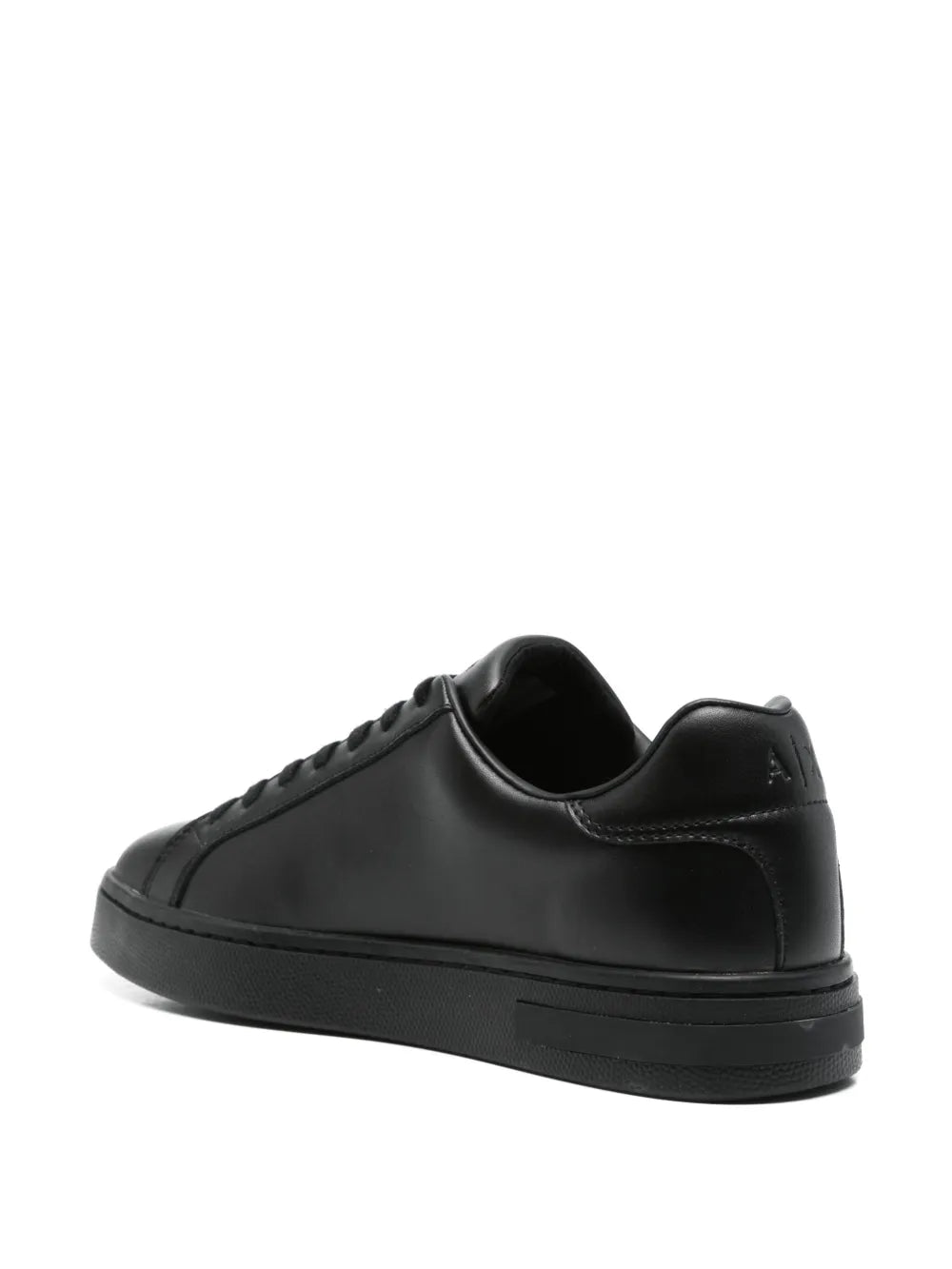 Exclusive Armani Exchange Leather Sneakers — White — Size US M 8.5 - US W 10 — Back View