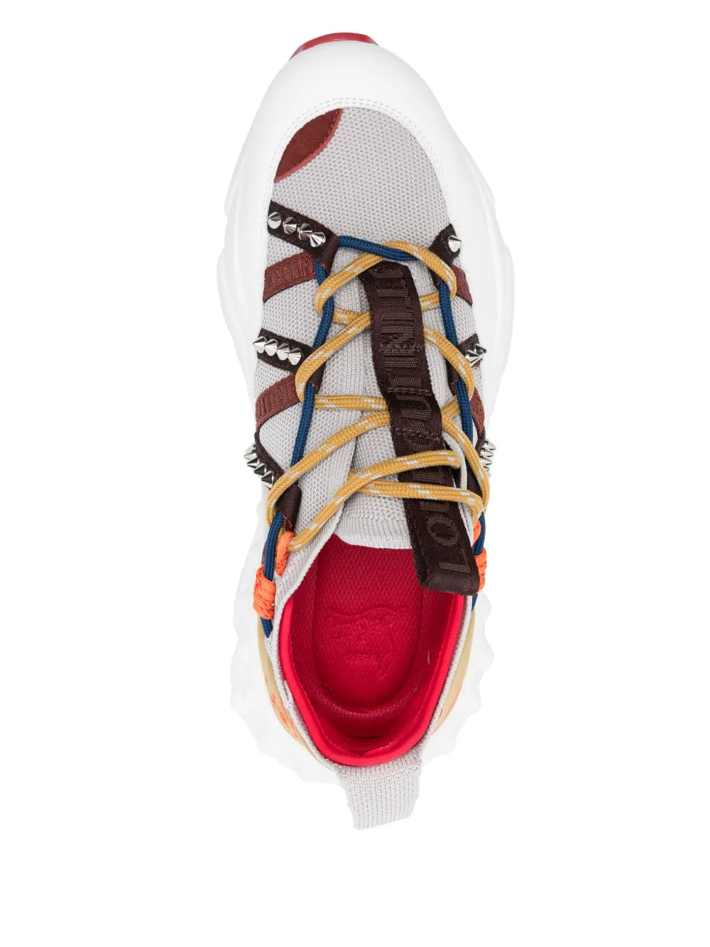 Exclusive Christian Louboutin Trailnrun Sneakers — Light Grey — Size US M 4 - US W 5.5 — Top View