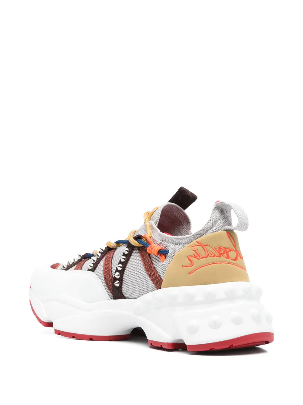 Exclusive Christian Louboutin Trailnrun Sneakers — Light Grey — Size US M 4 - US W 5.5 — Back View