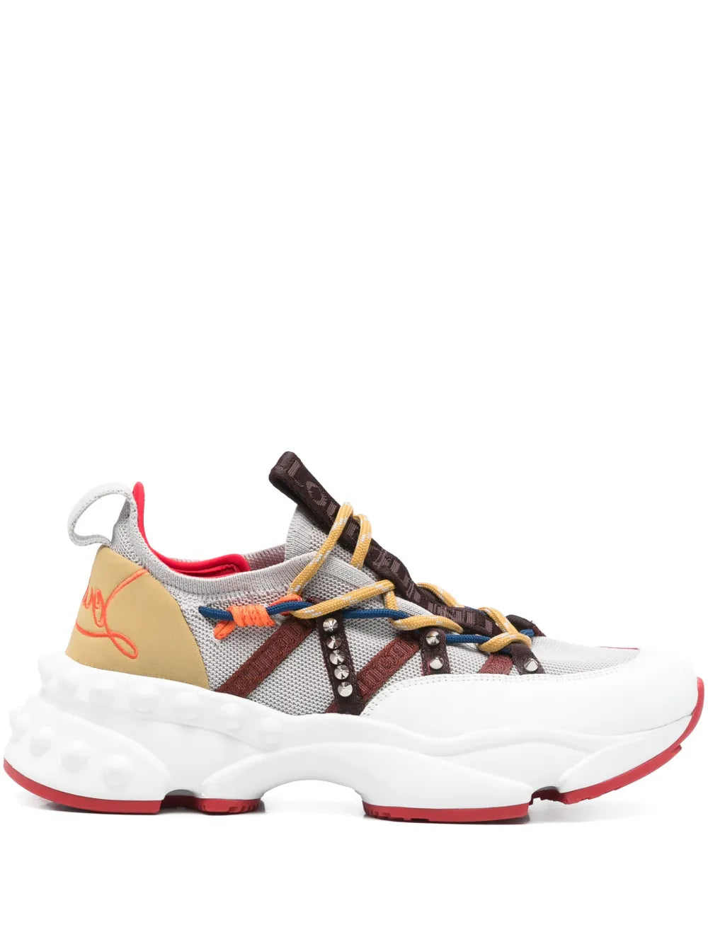 Exclusive Christian Louboutin Trailnrun Sneakers — Light Grey — Size US M 4 - US W 5.5 — Front View