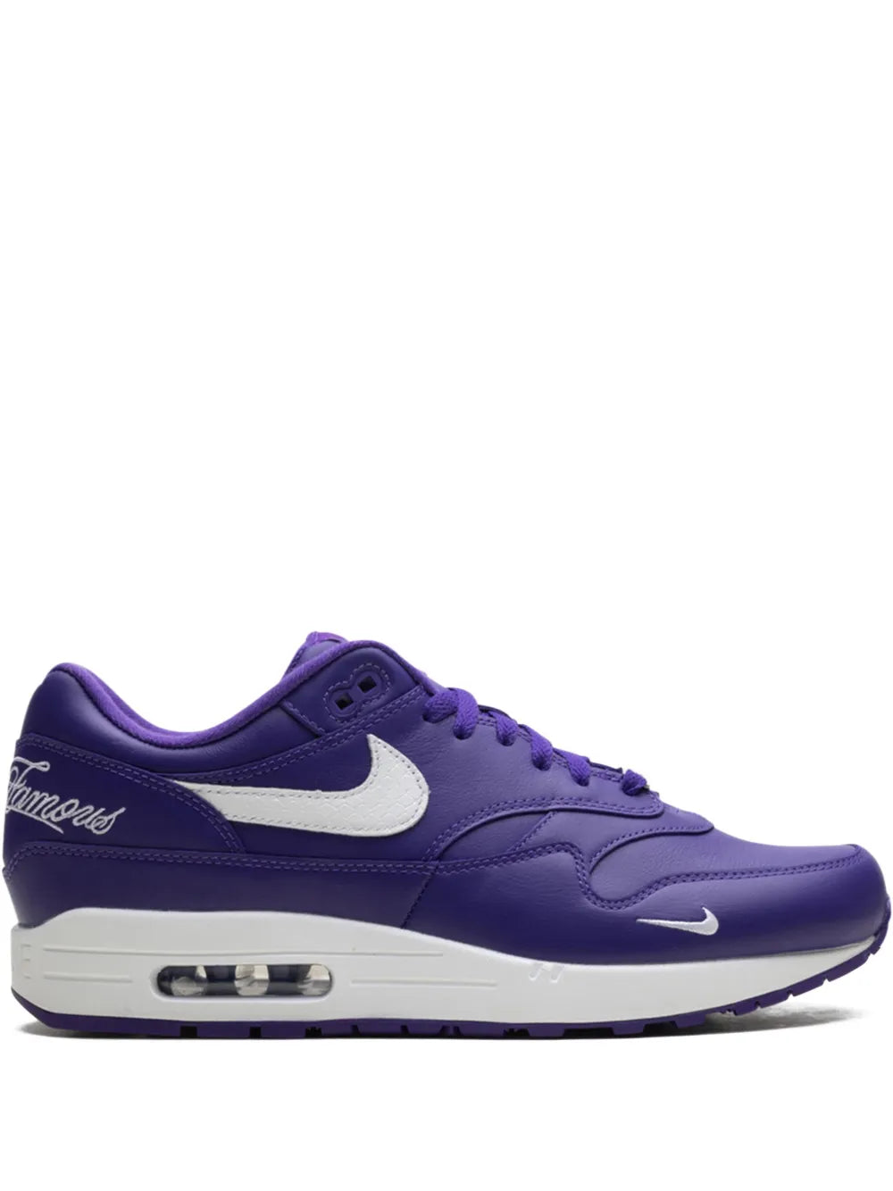 Exclusive Nike X Supreme Air Max 1 87 Sp Varsity Purple/White Sneakers — Purple — Size US M 10.5 - US W 12 — Front View