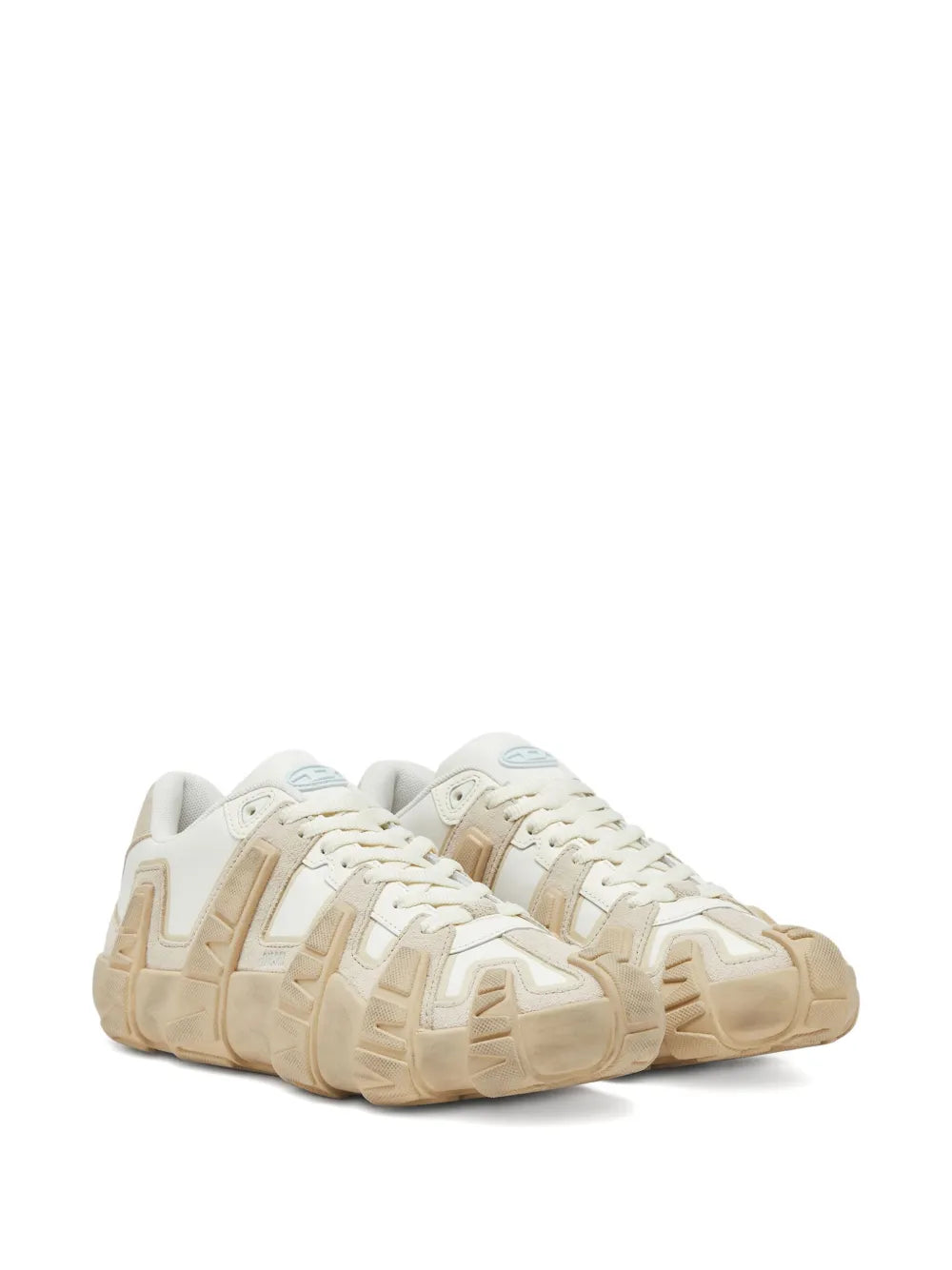 Exclusive Diesel Griffe Low-Top Sneakers — Off-White — Size US M 11.5 - US W 13 — Side View