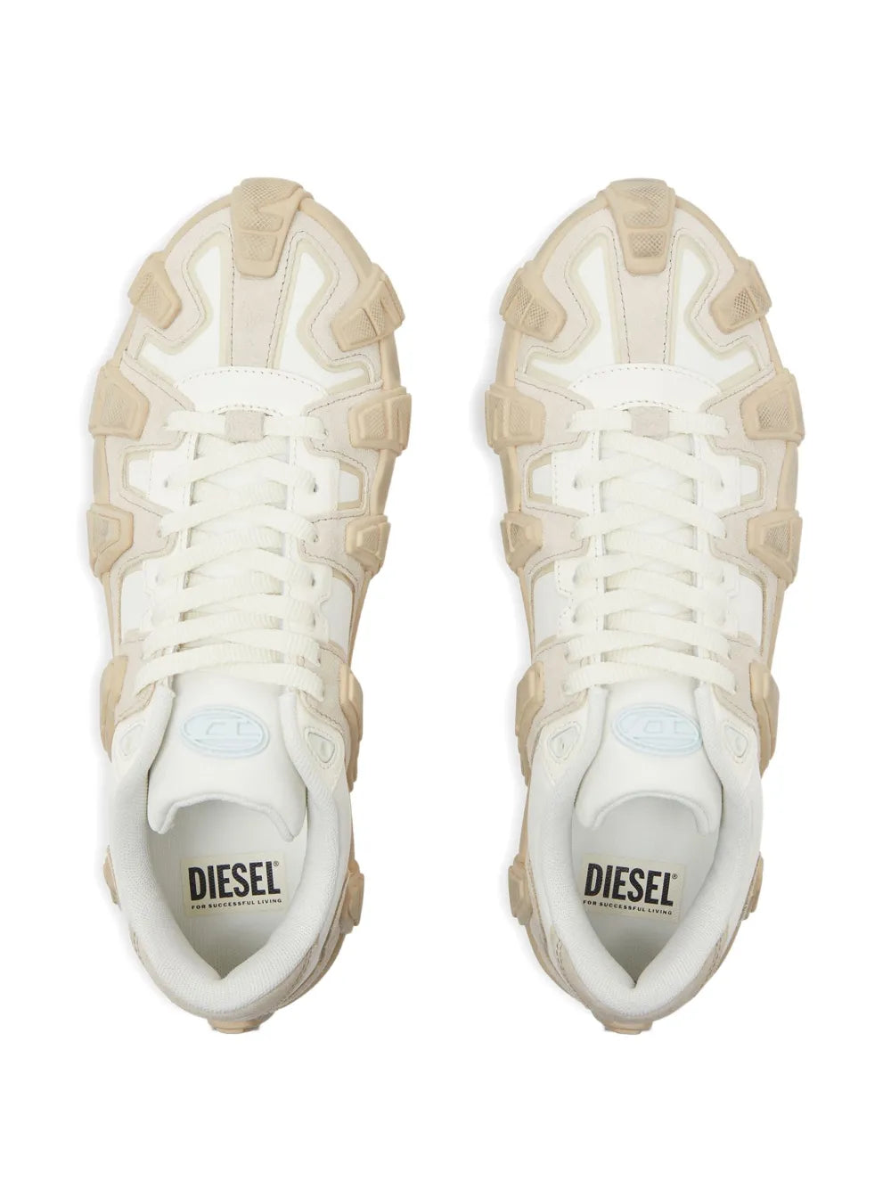 Exclusive Diesel Griffe Low-Top Sneakers — Off-White — Size US M 11.5 - US W 13 — Back View