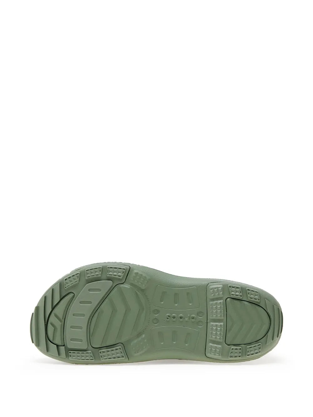Exclusive Crocs X Satisfy Quick Trail Clogs — Olive Green — Size US M 9.5 - US W 11 — Lifestyle View