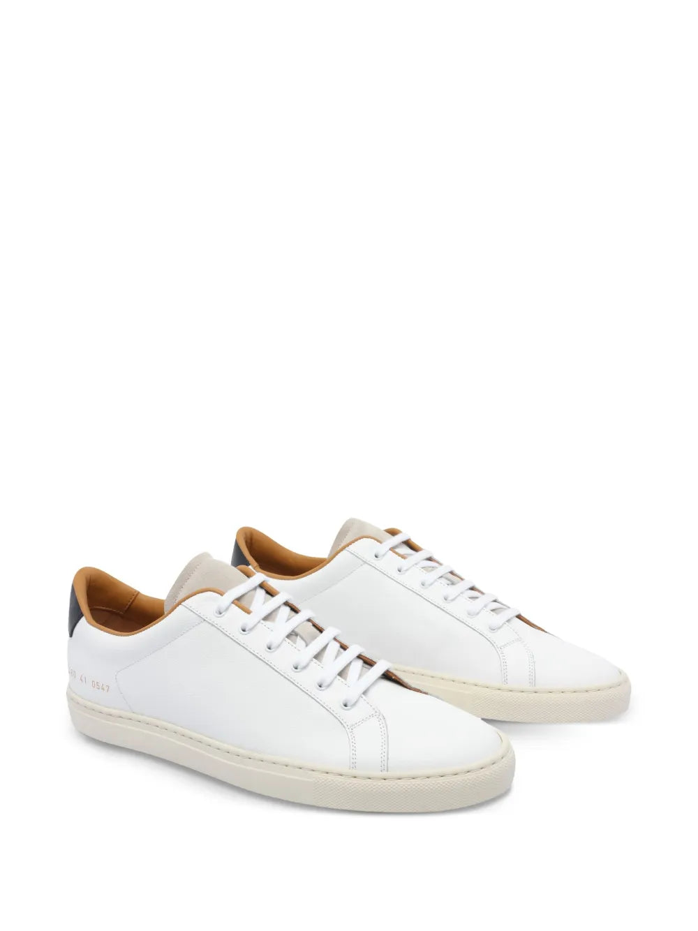 Exclusive Common Projects Leather Sneakers — White — Size US M 5.5 - US W 7 — Side View