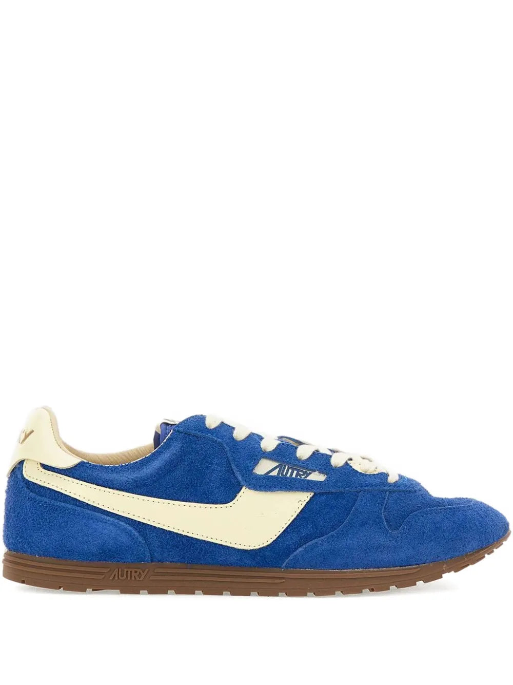 Exclusive Autry Leather Sneakers — Royal Blue — Size US M 6.5 - US W 8 — Front View