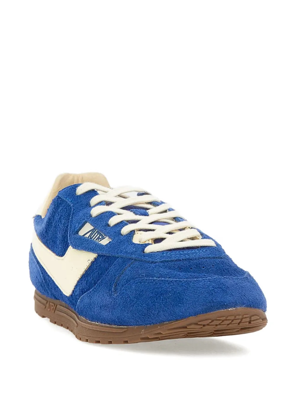 Exclusive Autry Leather Sneakers — Royal Blue — Size US M 6.5 - US W 8 — Side View