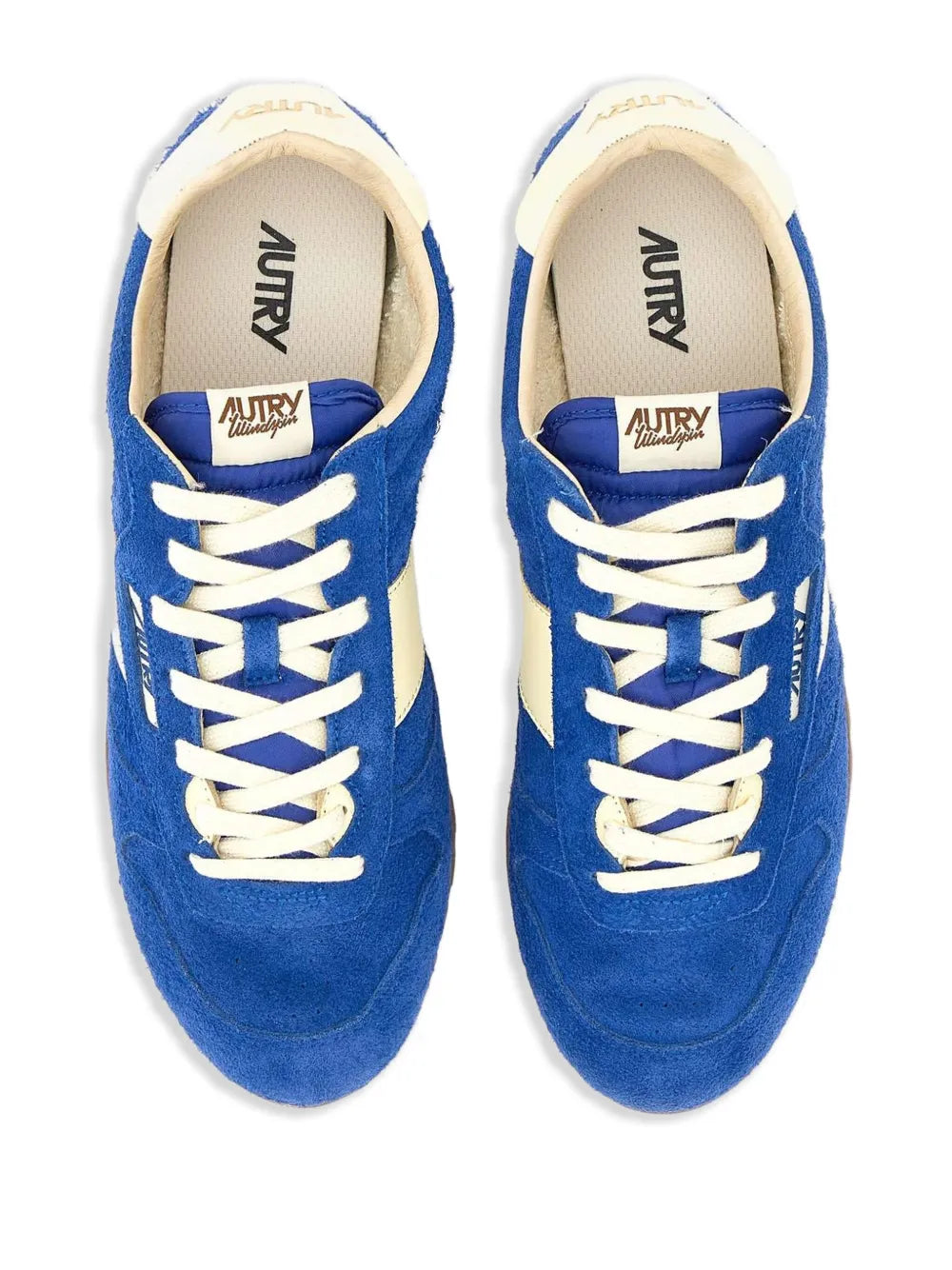 Exclusive Autry Leather Sneakers — Royal Blue — Size US M 6.5 - US W 8 — Top View