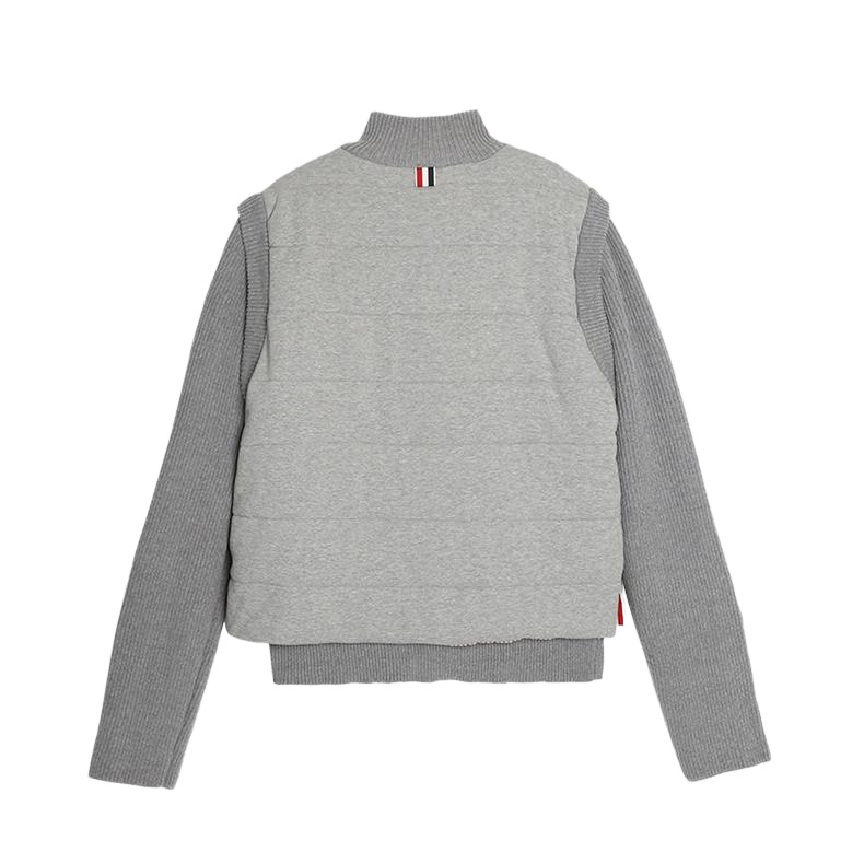 Exclusive Thom Browne 2025 Wool Coat Jacket — Gray — Size 1/M — Back View