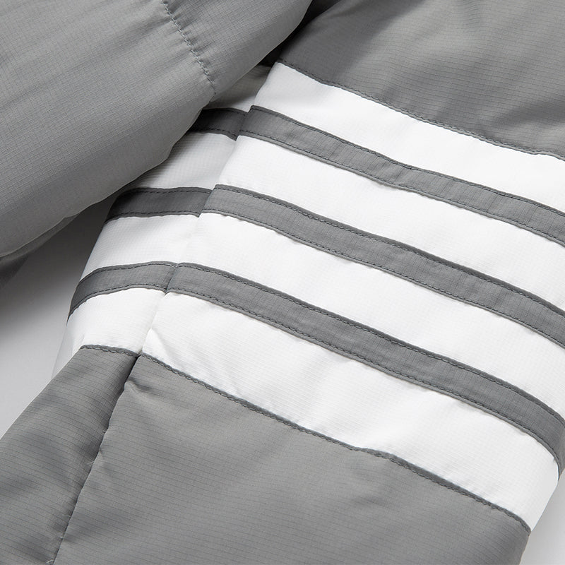 Exclusive Thom Browne Hooded Down Jacket — Gray — Size 1/M — Lifestyle View