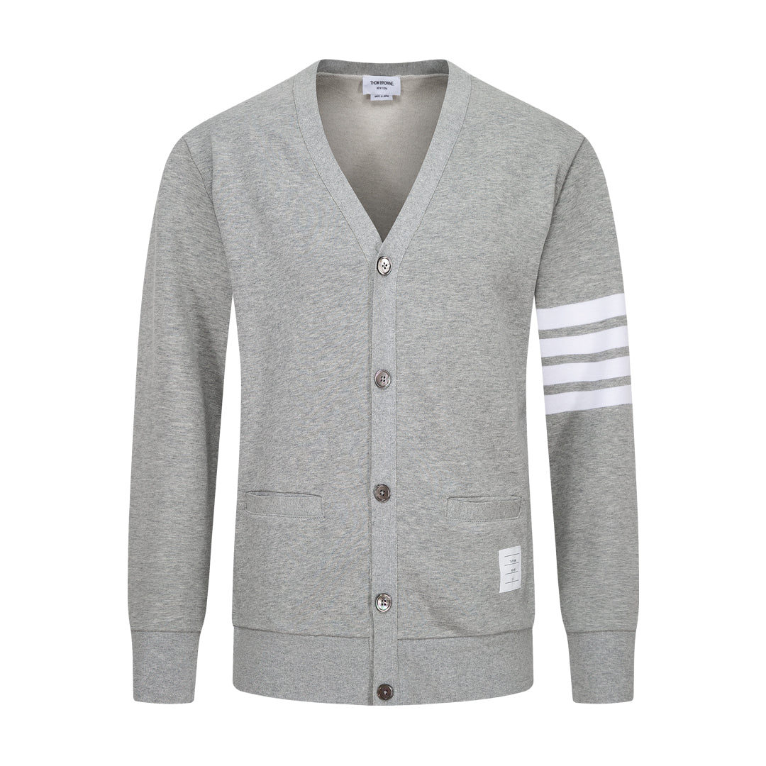 Exclusive Thom Browne  Button Cardigan Sweatshirt — Gray — Size 0/S — Back View