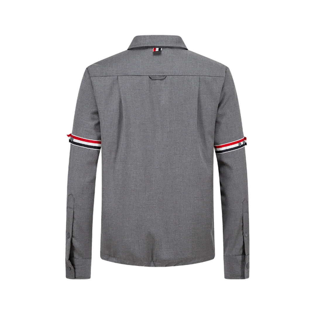 Exclusive Thom Browne  Double armband Jacket — 1/M — Size Gray — Back View