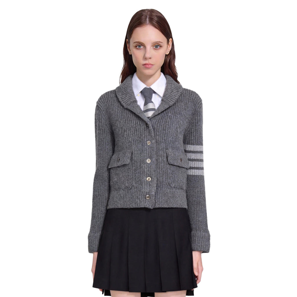 Exclusive MR.TOM 2026SS Women's Cardigan — Khaki — Size S/0 — Side View