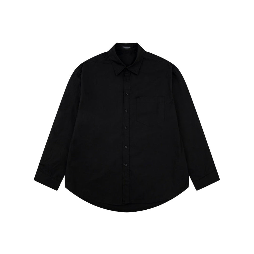 Exclusive 2025SS New Lettering LOGO Shirt — Black — Size XS — Side View