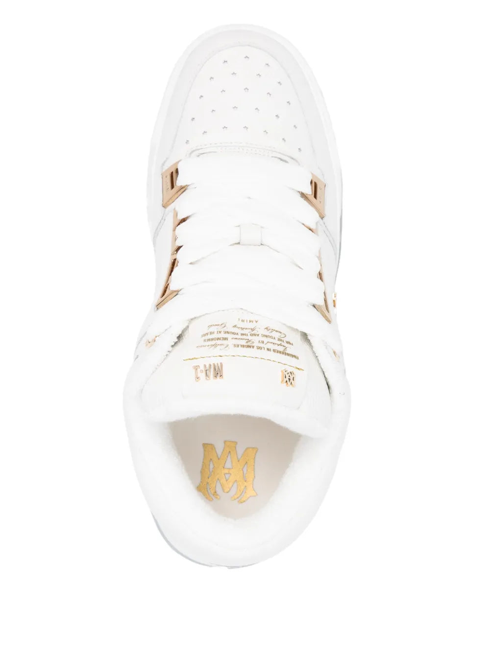 Exclusive Amiri Ma-1 Sneakers — White — Size US M 7.5 - US W 9 — Top View