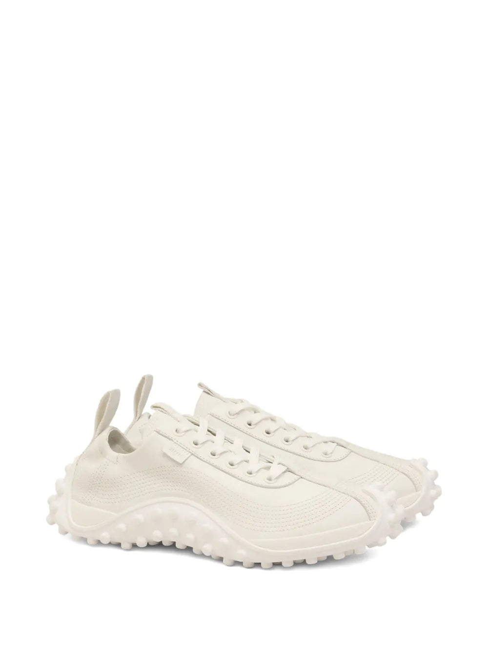 Exclusive Ami Paris Mirage Leather Sneakers — White — Size US M 4 - US W 5.5 — Side View
