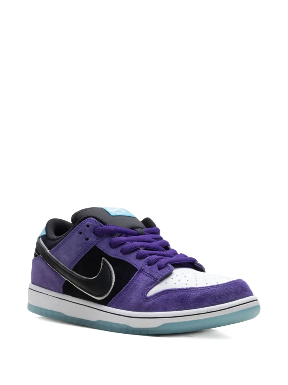 Exclusive Nike Sb Dunk Low Hayley Wilson - Court Purple/White/Black/Lagoon Pulse Sneakers — Purple — Size US M 7.5 - US W 9 — Side View