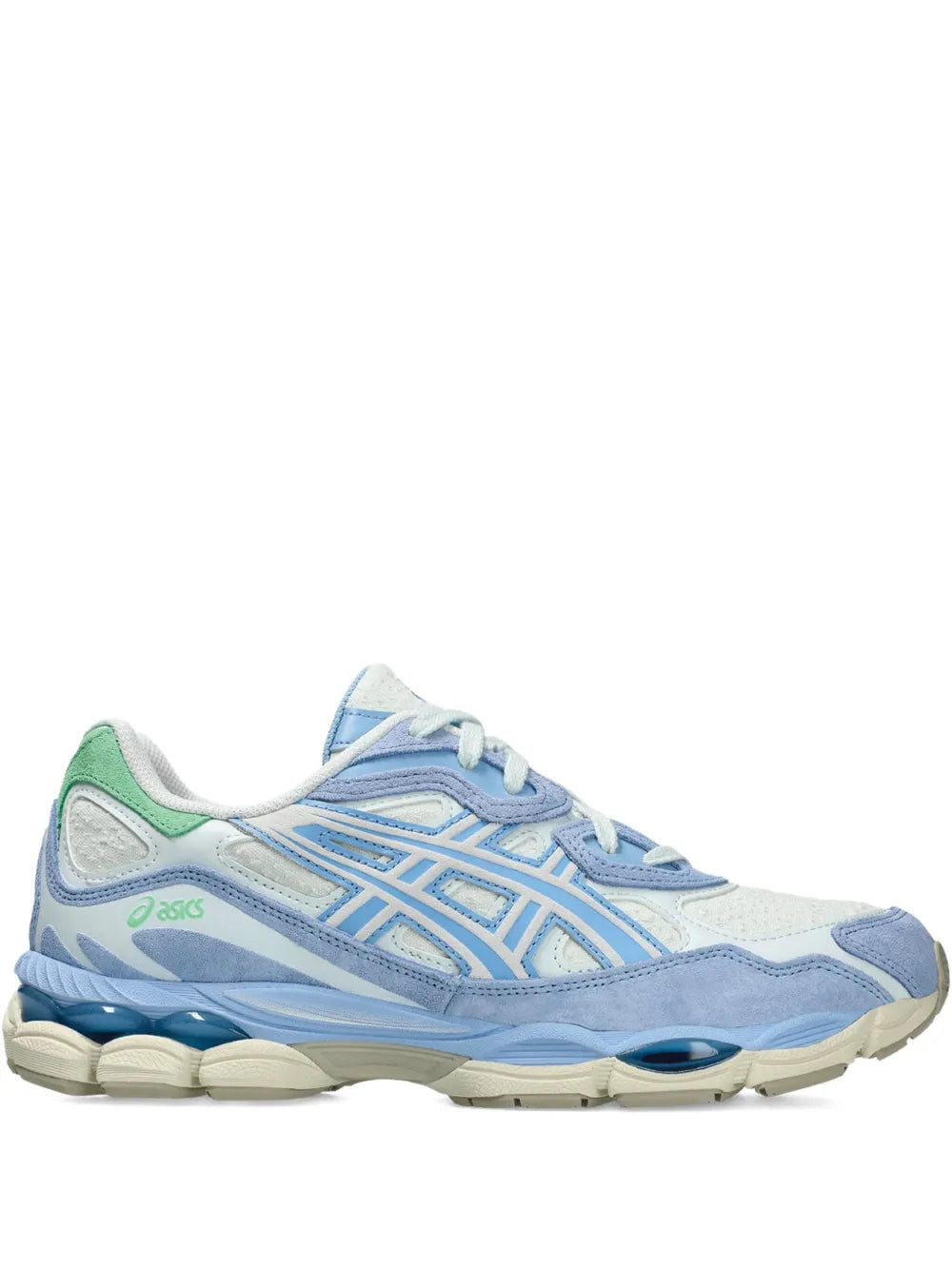 Exclusive Asics Panelled Sneakers — Blue — Size US M 5 - US W 6.5 — Front View