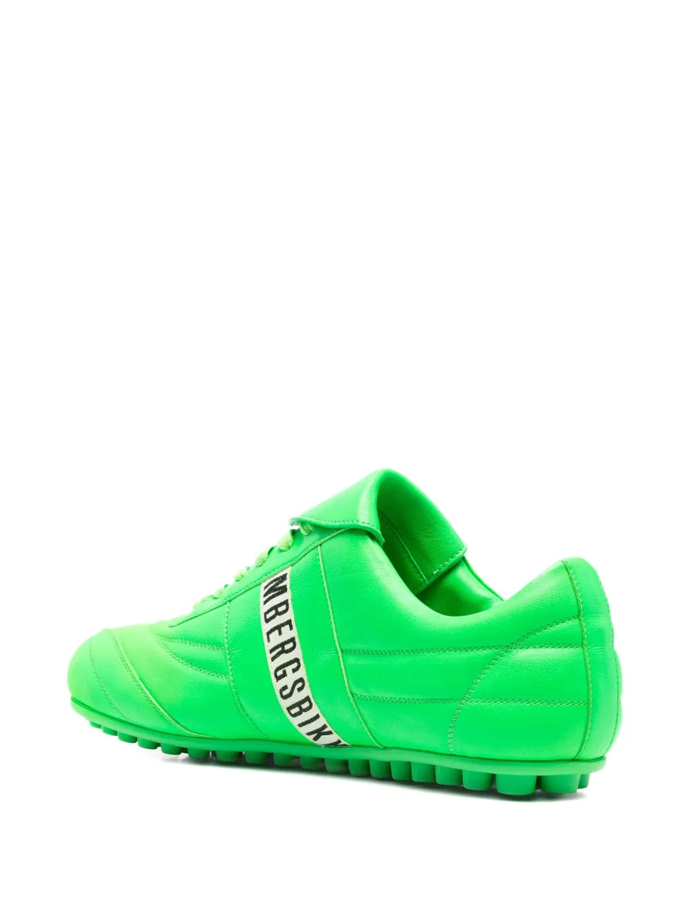 Exclusive Bikkembergs Soccer Logo-Band Sneakers — Fluorescent Green — Size US M 6 - US W 7.5 — Back View