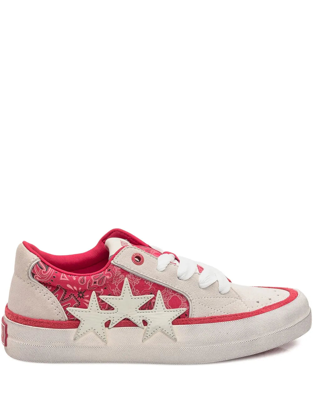 Exclusive Amiri Bandana Skate Paisley-Print Trainers — Red — Size US M 8.5 - US W 10 — Front View
