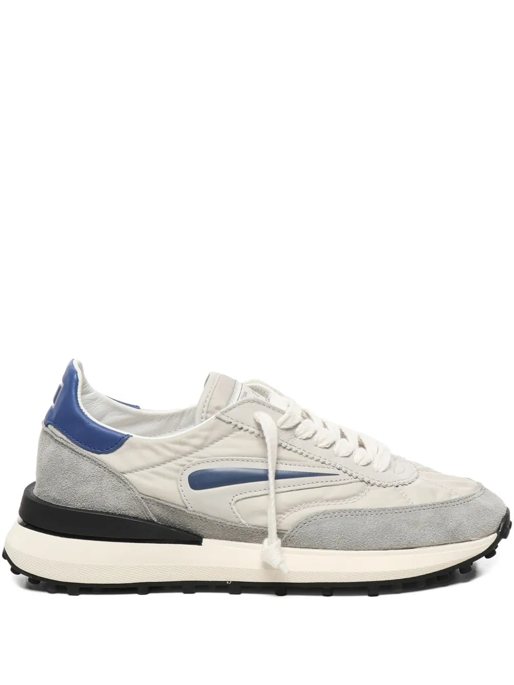 Exclusive D.A.T.E. Platform Suede Sneakers — Grey — Size US M 4 - US W 5.5 — Front View