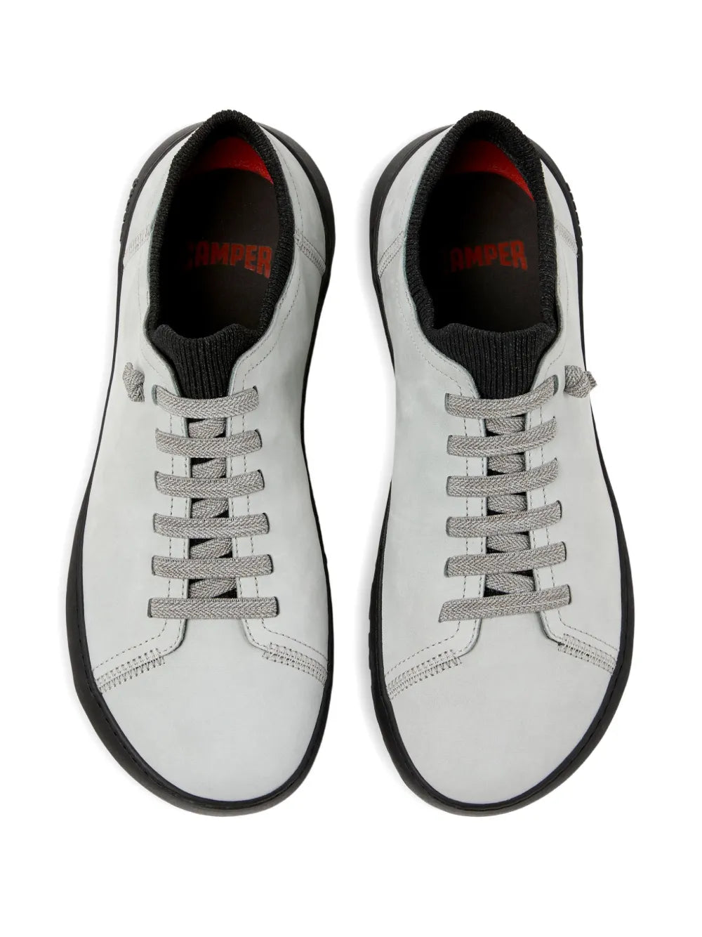 Exclusive Camper Peu Serra Lace-Up Sneakers — Grey — Size US M 6 - US W 7.5 — Top View