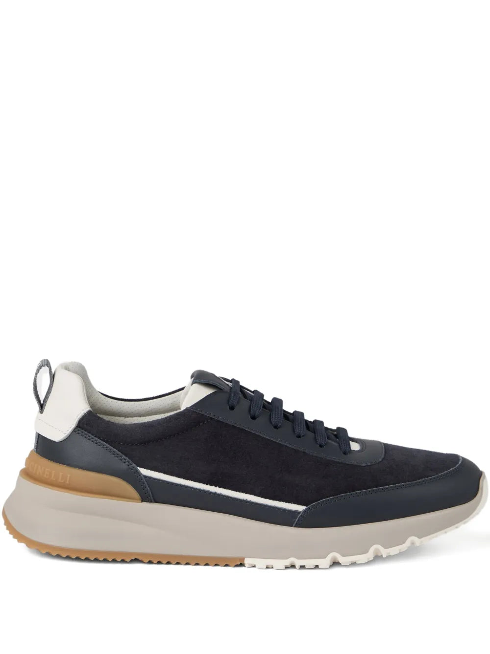 Exclusive Brunello Cucinelli Lace-Up Suede Sneakers — Blue — Size US M 4 - US W 5.5 — Front View