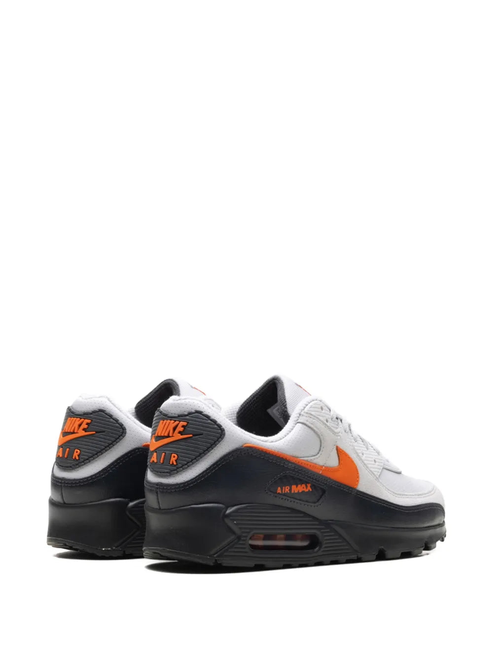 Exclusive Air Max 90 Hi-Tops — White / Black — Size US M 7 - US W 8.5 — Back View