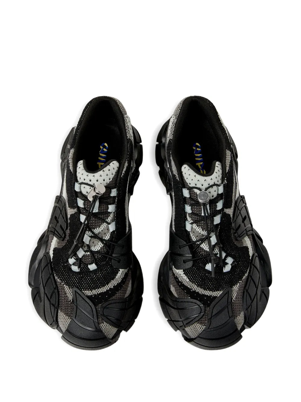 Exclusive Camperlab Tormenta Pull-Tab Sneakers — Grey / Black — Size US M 7.5 - US W 9 — Top View